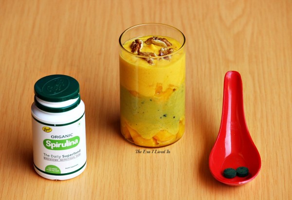 Parry's Organic Spirulina in a Mango Walnut smoothie