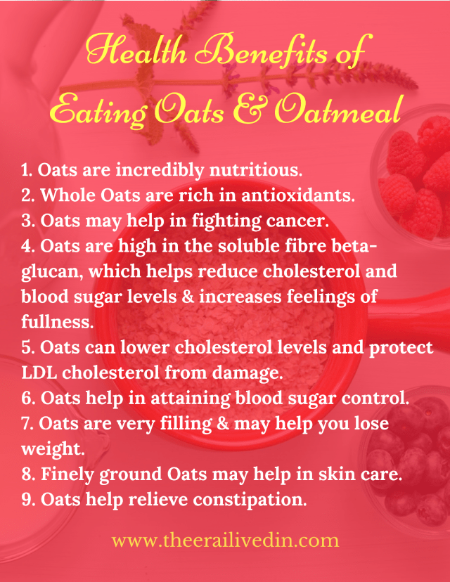 Health Benefits of Eating Oats and Oatmeal Infographic - The Era I Lived In #oats #nutrition #healthbenefitsofoats #health #theerailivedin
